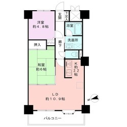 ダイアパレスシアース万代　東棟の物件間取画像